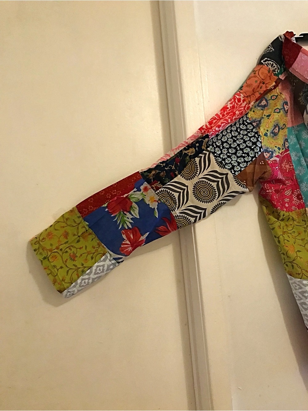 Patchwork Multi-Color Hooded Jacket - Picture 2 of 5